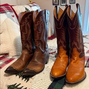 Tony Lama Men's Western Boots - Brown and Tan